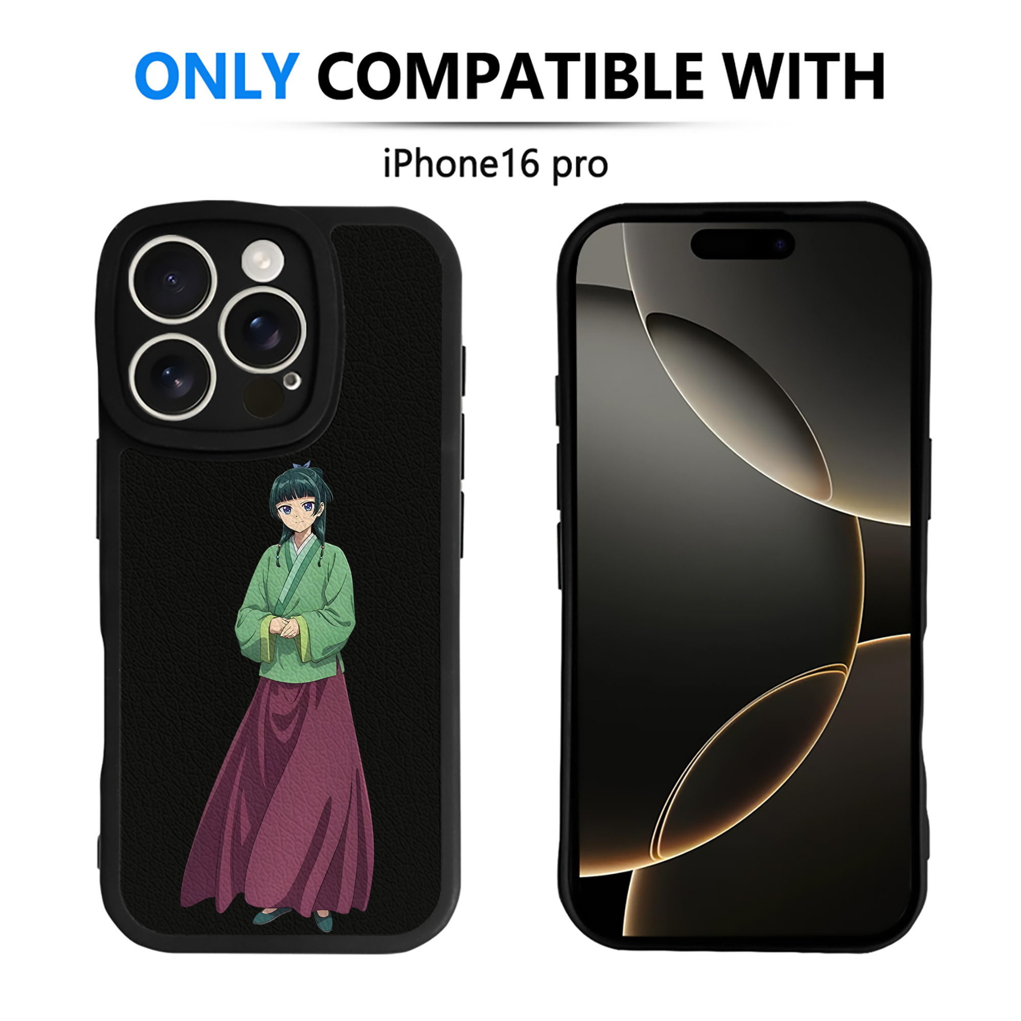 （画像用） 薬屋のひとりごと The Apothecary Diaries 【iPhone 16シリーズ対応】シリコンスマホケース（レザー調） 材質：シリコン
